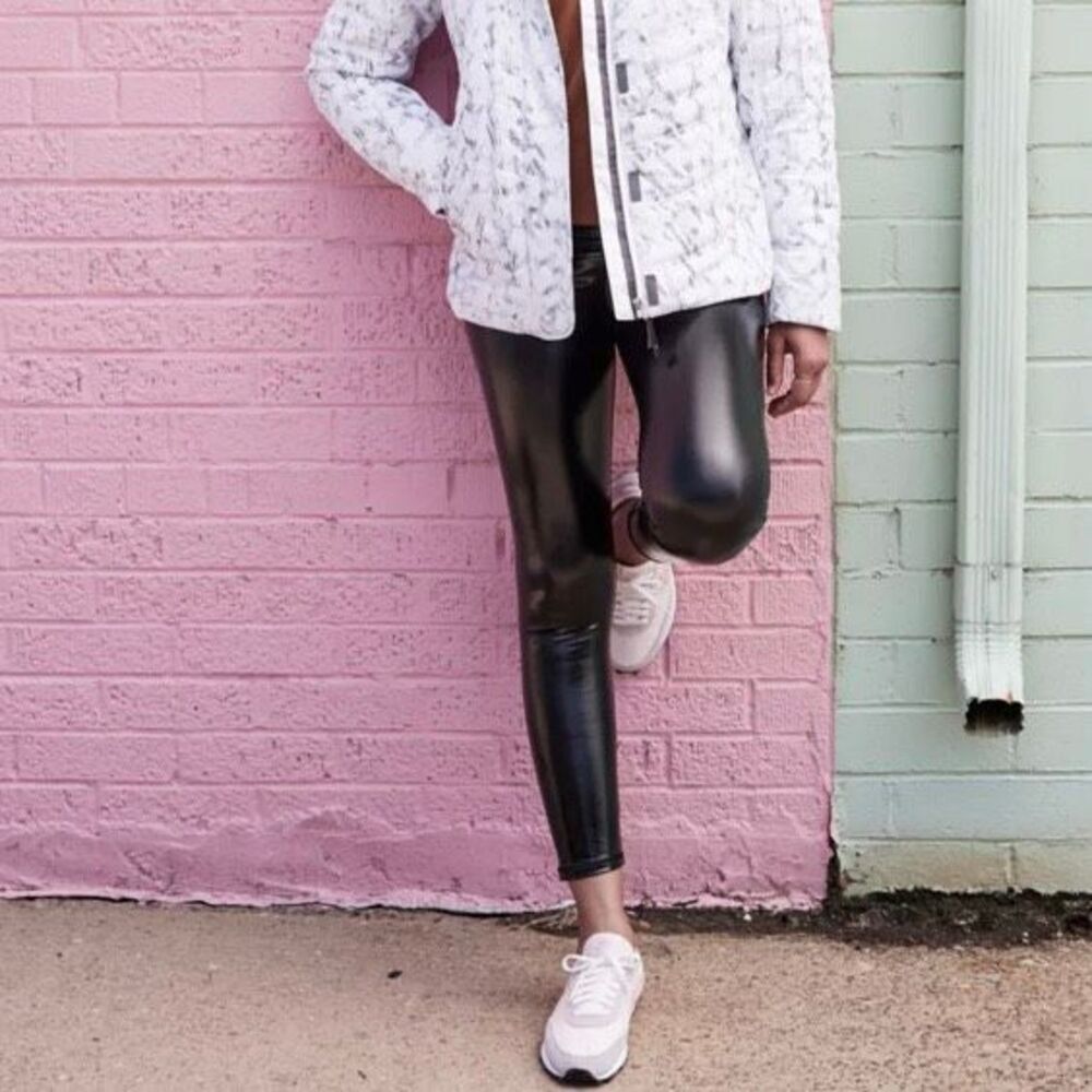 CALIA Women's Sculpt Patent Leggings size XXL Pure Black